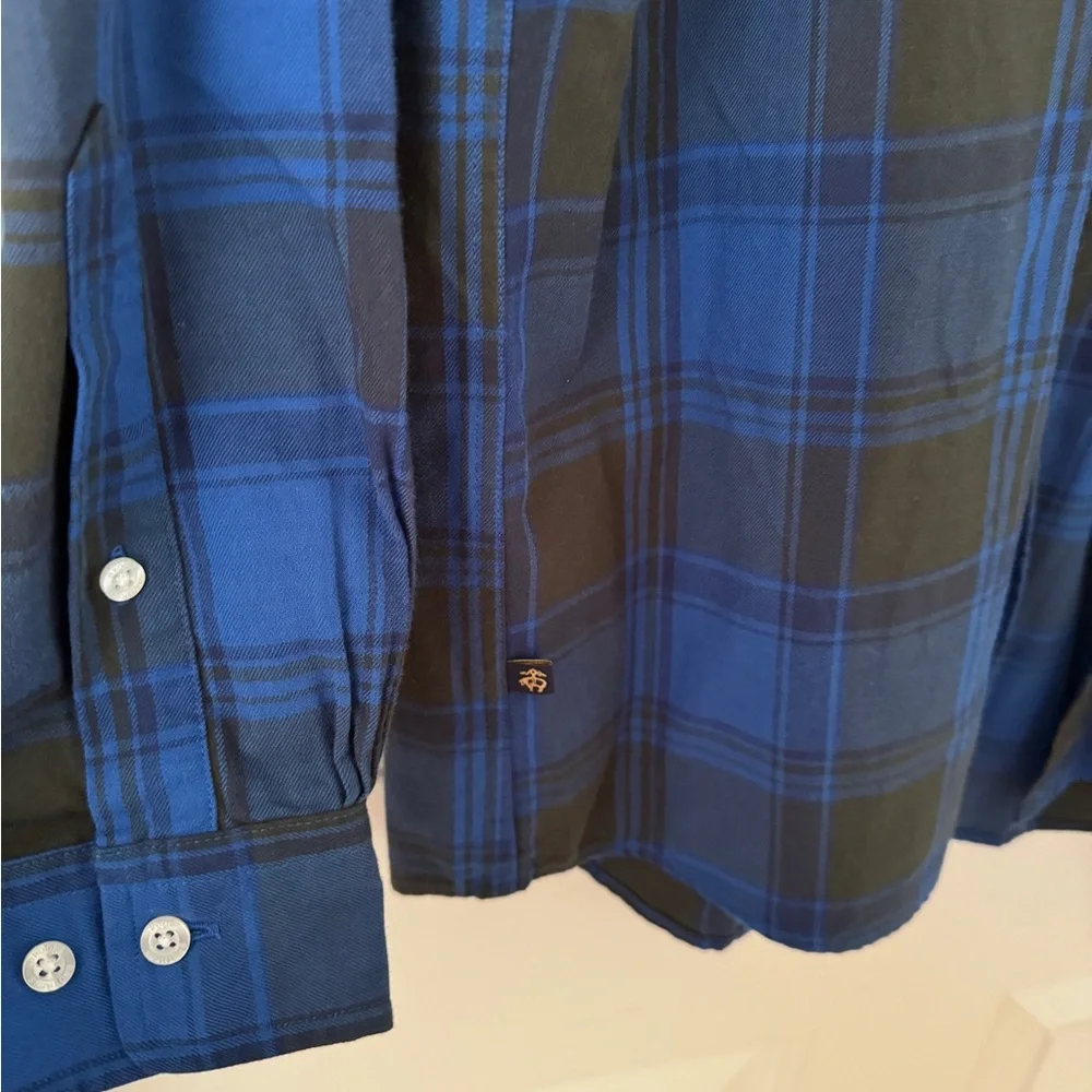 NWT Brooks Brothers Boys Black & Blue Plaid Flannel